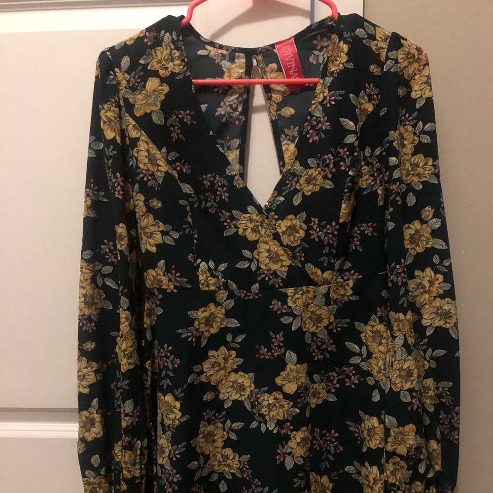 Long sleeve floral dress from a boutique in CA.